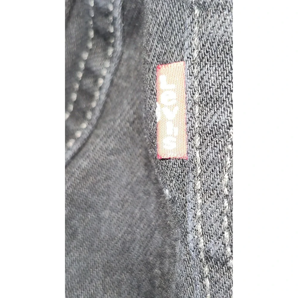 Levis 501‎ Original Fit Mens Black Denim Jeans Straight Leg Button Fly 36x32 VTG